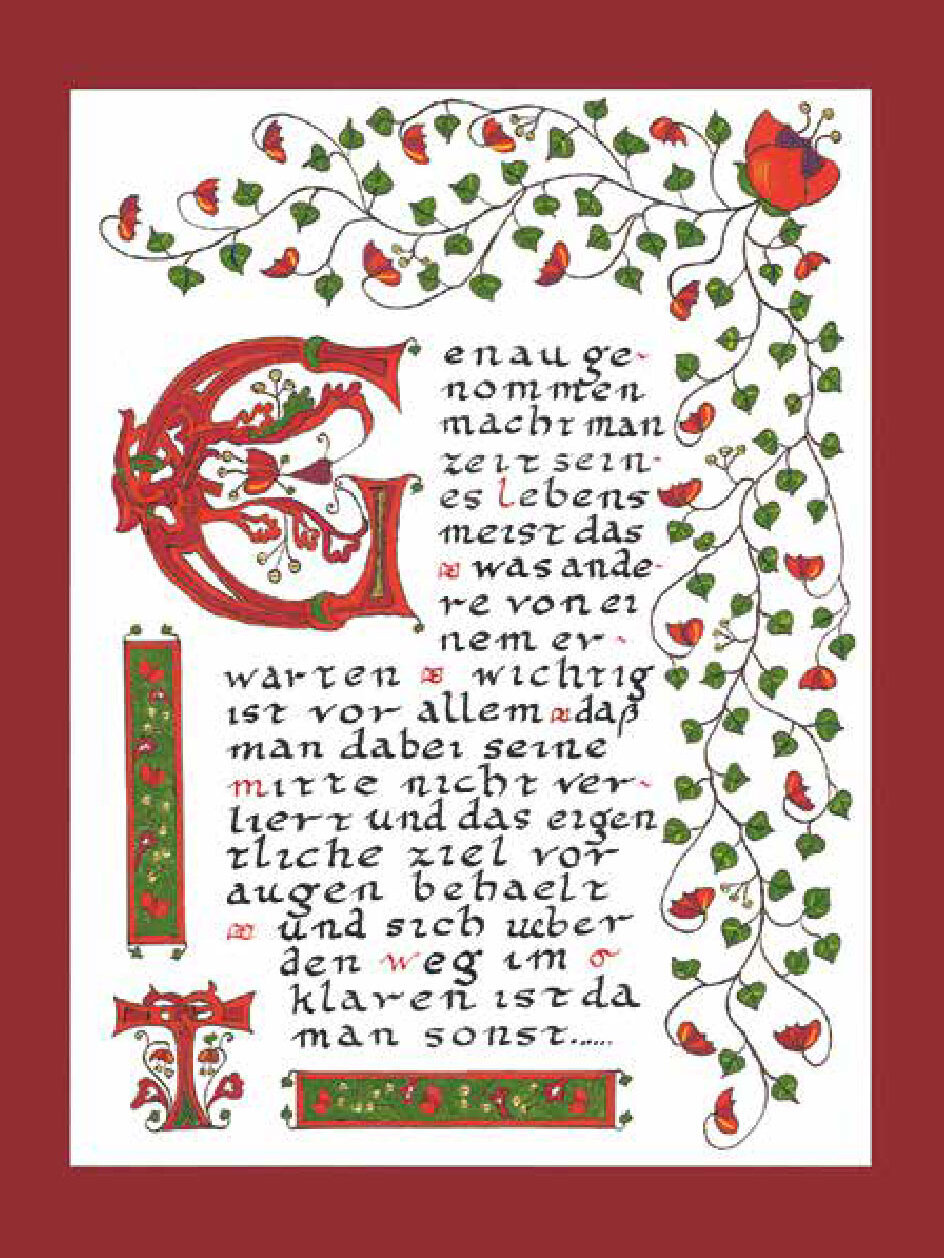 Kalligraphie Karte Ziegler-Hanak
