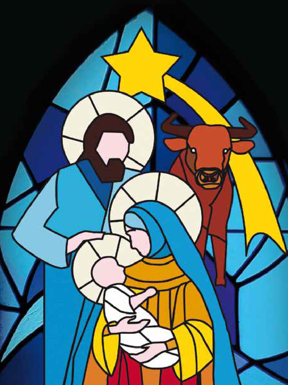 Josef, Maria und Jesus in der Sagrada Familia