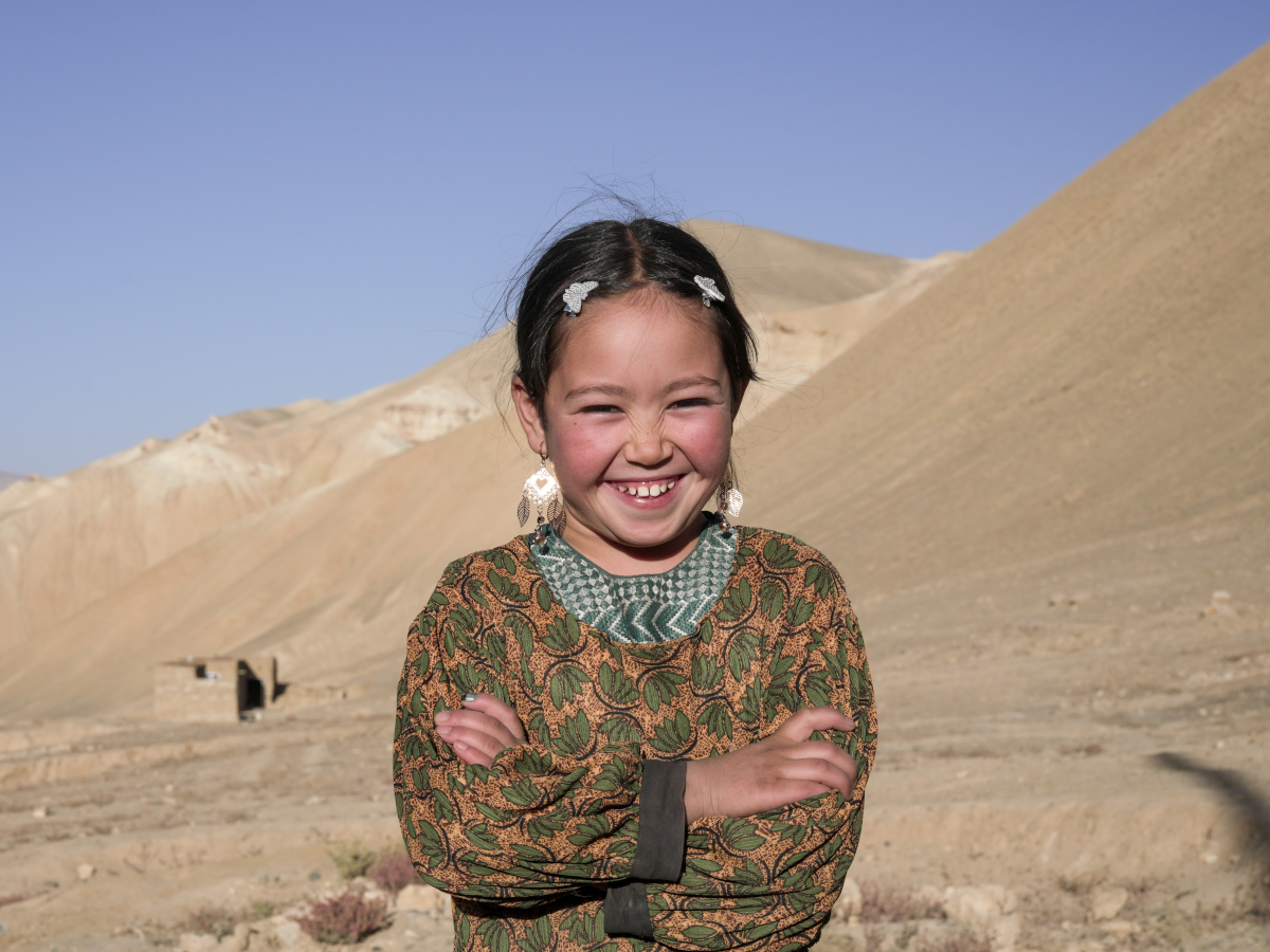 Lächelndes Mädchen in Afghanistan.