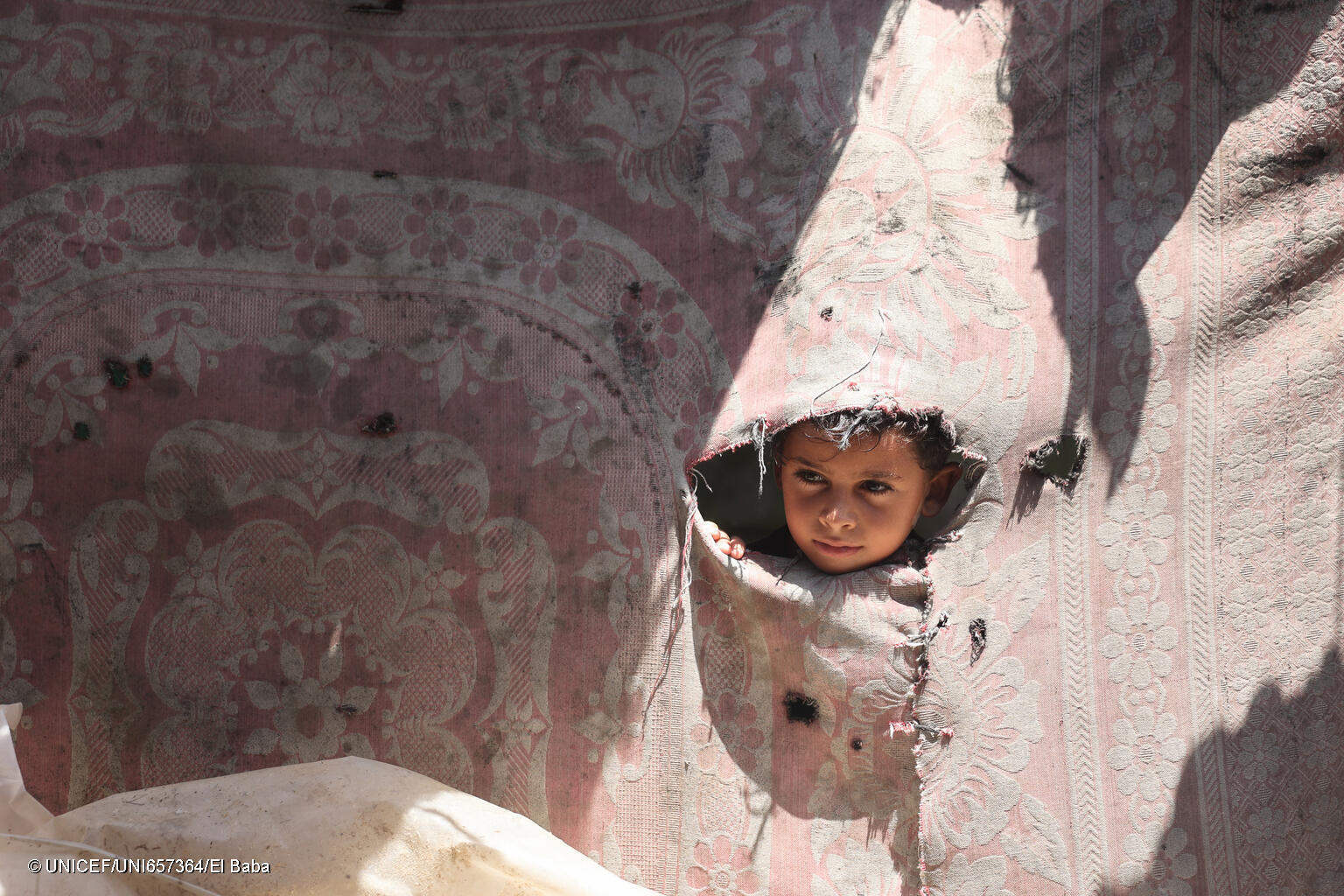 Ein Kind im Gazastreifen.